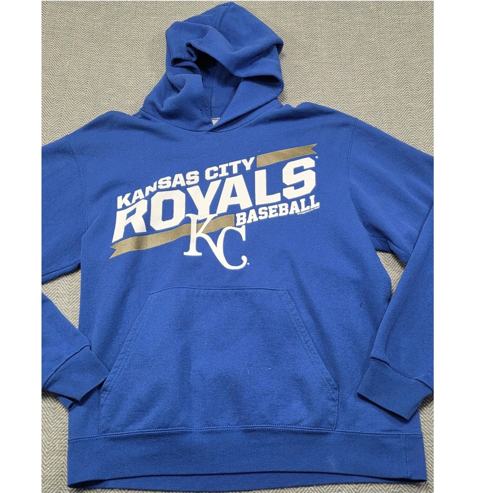 Kansas City Royals MLB Genuine Merchandise Blue Hoodie Mens Medium Pullover KC